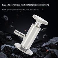 Vanne d'échantillonnage en acier inoxydable 304, qualité sanitaire, type Chuck, à dégagement rapide, filetée et pour l'échantillonnage pharmaceutique