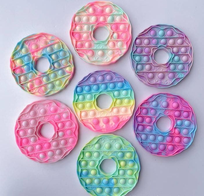Лидер продаж на Amazon 2021, силиконовые игрушки Tye Die, Пончик, сенсорные игрушки
