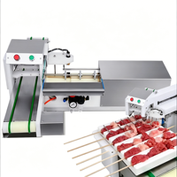Machine à fabriquer des brochettes en bambou Jinchin pour bœuf, agneau, poulet et calmar - Haute capacité 1800-3000 pièces/h 220V/380V