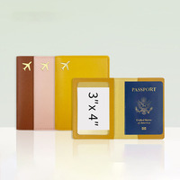 Prix d'usine Couverture de passeport en PU pour voyage Porte-passeport en cuir PU Portefeuille de voyage Emballage avec logo personnalisé Bas quantité minimale de commande