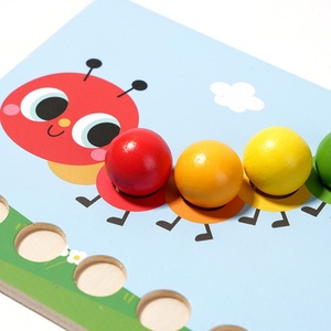 Juguetes de matemáticas con cuentas de clip para niños, entrenamiento de motricidad fina, combinación de colores, oruga, aprendizaje de números, juguetes educativos - Product Image 6