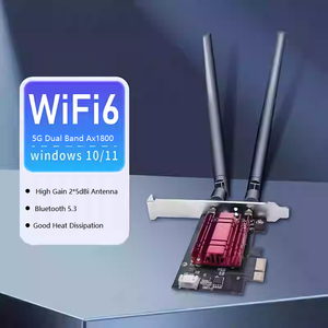 Dual-band <span class=keywords><strong>2</strong></span>.4GHz/5GHz 1800Mbps Wifi 6 PCI-E mạng không dây card USB Wifi 6 Bộ chuyển đổi máy tính xách tay màu xanh răng giao diện Bộ chuyển đổi Wifi - Product Image 4
