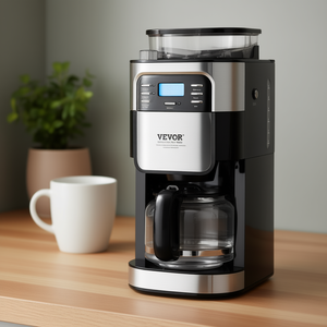 Cafetera Eléctrica de Goteo Vevor de 12 Tazas, Acero Inoxidable, Temporizador Automático, Cafetera Doméstica - Product Image 2