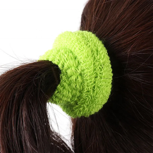 Élastiques à cheveux durables et tendance couleur macaron pour filles (polyester-spandex) pour diverses coiffures, 16 cm de diamètre - Product Image 2