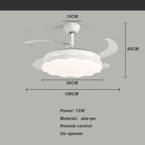 Modern LED Ceiling <b>Fan</b> Light 42 Inch Remote <b>Control</b> Dimmable 3 Color CCT for Living Room - Product Image 3