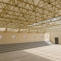 Système de toiture de stade en structure métallique à longue portée, construction durable de treillis métallique pour centre sportif