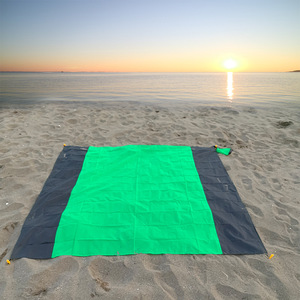 New Outdoor Camping Picnic Mats Waterproof Foldable Pocket <b>Beach</b> Mat Color Block Polyester Gingcloth <b>Beach</b> Camping Mat Gifts - Product Image 4