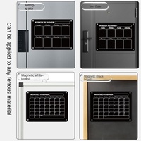 Autocollant magnétique personnalisable pour réfrigérateur en acrylique/opaque noir avec effet miroir et fonctions de tableau d'affichage