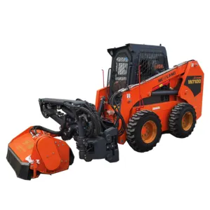 HCN Pemotong Rumput Miring Sisi Baru, dengan Skid Steer Loader untuk Konstruksi Hutan 052840