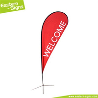 Drapeau plume personnalisé avec impression de logo, bannière publicitaire promotionnelle en forme de goutte d'eau, drapeau de plage personnalisé pour extérieur