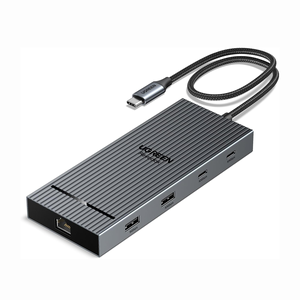 Ugreen cm886 revodok 10 trong 1 pd100w USB C Docking <span class=keywords><strong>Station</strong></span> kép 4K màn hình USBC Hub 2 HDMI USB A & C 3.2 cổng SD/TF Đầu Đọc Thẻ - Product Image 1