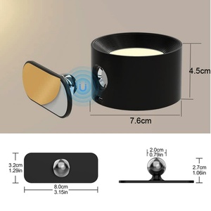 Magnetic 360 Rotation Cordless LED Wall <b>Lamps</b> RGB LED Indoor Wall Cabinet Lightwith Touch/<b>Remote</b>/APP <b>Control</b> for Bedroom - Product Image 3