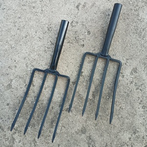 Forca <span class=keywords><strong>da</strong></span> Giardino Industriale a Quattro Denti in Acciaio al Carbonio con Manico in Acciaio per Agricoltura, <span class=keywords><strong>Potatura</strong></span> e Controllo della Vegetazione - Product Image 1