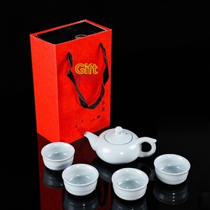 Juego de Té de Viaje <span class=keywords><strong>Ding</strong></span> Kiln Kung <span class=keywords><strong>Fu</strong></span>, Cerámica con Acabado Mate, Una Tetera y Dos Tazas, Minimalismo Moderno, Portátil, con Logotipo Publicitario Promocional - Product Image 3