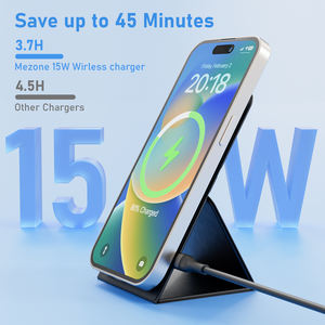 Vente en gros Mezone 15W chargeurs magnétiques sans fil Offre Spéciale téléphone portable chargeur rapide avec support pliant - Product Image 2