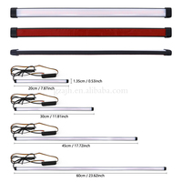 Nouvelle Bande Lumineuse LED Flexible AIJIEHE 60CM pour Voiture avec Lumières Ambre+Rouge/Jaune+Blanc, Adaptation Universelle pour Rénovation/Mise à Niveau