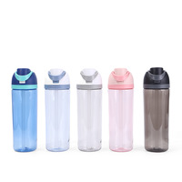 Transparante PC-plastic fruitbeker Buitenkantoor Sportdrank met grote capaciteit Lekvrij Rietje voor tweeërlei gebruik Modern minimalisme