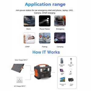 Generador Solar Portátil de 500w con Batería de Litio para Exteriores, Casa Móvil, 110v 220v, Banco de Energía Eléctrico Pequeño para Laptop - Product Image 2