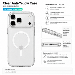 Coque de téléphone BUSTYLE personnalisée en TPU acrylique avec gravure à froid, trou pour lanière et chargement magnétique sans fil pour iPhone 18 17 Pro Max 16 15 - Product Image 3