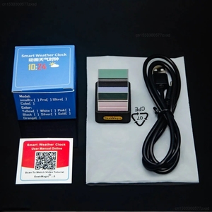 Crystal Cube hiển thị hình ảnh ba chiều Máy tính để bàn thông minh Trạm thời tiết đồng hồ kỹ thuật số với hình ảnh động GIF Album - Product Image 6