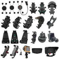Support de fixation pour téléphone portable sur guidon de moto avec boulon en U de 1 pouce, support de charge sans fil pour moto