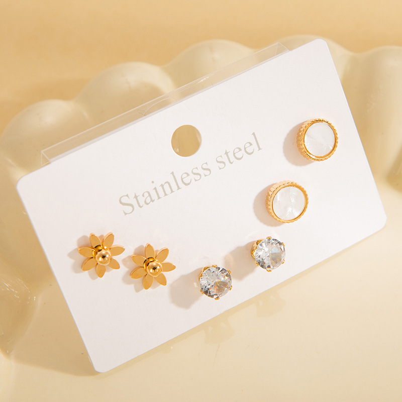 6-Little Flower Stud Earrings