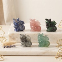 Vente en gros de sculptures d'animaux en cristal naturel poli, matériaux mixtes, quartz, abeilles sculptées pour cadeau
