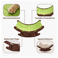 Nouvelle chaise à bascule pour chat avec griffoir, arbre à chat durable, résistant à l'usure, en feutre respirant toutes saisons, intégré