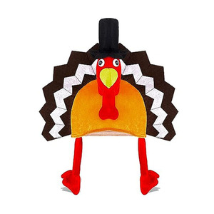 Accesorios de Decoración para Fiestas de Disfraces, Sombreros de Pavo de Peluche para el Día de Acción de Gracias, Sombreros de Disfraces Novedosos - Product Image 4