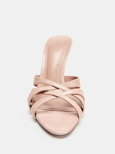 ZASpring Estate 2026 Nuove Scarpe da Donna Eleganti con Effetto Screpolato, Tacco Alto a Punta Aperta, Tacco a Spillo Scavato, Mezzo Sandalo Slip-On - Product Image 2