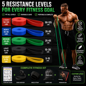 Ensemble de bandes de résistance TPE avec logo personnalisé, sans latex, respectueuses de l'environnement, pour la musculation en salle de sport, bandes de résistance pour tractions assistées - Product Image 2