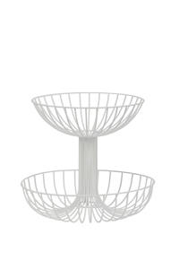 Fruit Basket Bowl 2-Tier Stand Metal <b>Storage</b> Organizer Wire Black <b>Vegetable</b> <b>Storage</b> <b>Rack</b> For Kitchen - Product Image 5