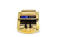 Détecteur de billets FJ2819 LCD plaqué or, machine à compter les billets UV et MG