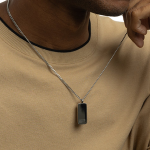 Collana con Ciondolo Personalizzato in Acciaio Inossidabile 'Impossibile Fino alla Consegna' per Gioielleria Maschile all'Ingrosso - Product Image 5