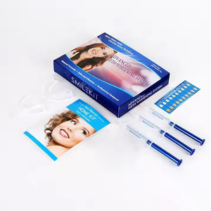 Kit de blanchiment dentaire professionnel portable avec 5 lumières LED et seringues de gel blanchissant, personnalisation de la marque pour une utilisation à domicile et en voyage - Product Image 1