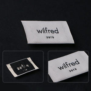 Etiquetas personalizadas de alta calidad para camisetas, etiqueta de pliegue de bucle tejido computarizado para ropa - Product Image 4