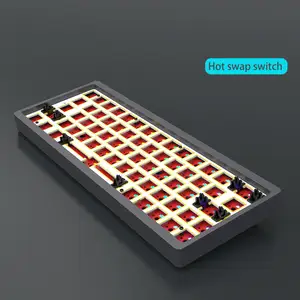 AC064 RGB Hot-Swap able Custom DIY Kit Geeignet für 60% Tastatur PCB Montage platte Aluminium Shell