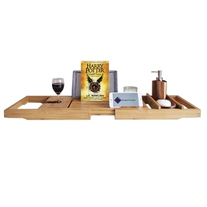 Naturale di Bambù <span class=keywords><strong>Vasca</strong></span> <span class=keywords><strong>Da</strong></span> <span class=keywords><strong>Bagno</strong></span> Caddy con Estendere I Lati Espandibile Doccia <span class=keywords><strong>Vasca</strong></span> <span class=keywords><strong>da</strong></span> <span class=keywords><strong>bagno</strong></span> Vassoio Rack Con Panno Impermeabile - Product Image 5