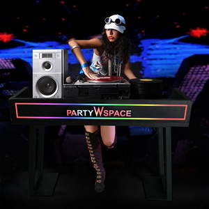 Comptoir de bar portable en métal avec éclairage LED, style industriel, pour soirées KTV et événements PartyWspace Dj Booth - Product Image 4