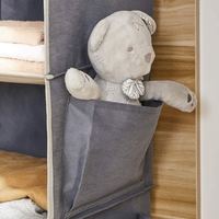 Organisateur de placard suspendu pliable en tissu à 5 niveaux avec poches latérales pour vêtements, idéal pour le salon