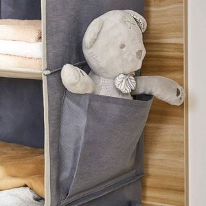 Collapsible Fabric Hanging Closet Organizer, 6-<b>Shelf</b> Closet Hanging Storage with Side Pockets for Clothes - Product Image 3
