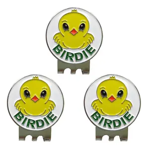 Birdie Golf Ball Marker With Magnetic Hat Clip Golf Ball Markers Ball Position Marker Divot Repair Tools Partner Accessories