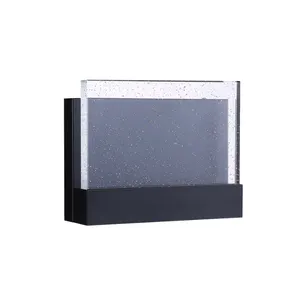 Integrated LED Rectangle Bubble Glass Indoor Wall Sconce