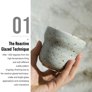 Nhà máy trực tiếp bán buôn cafe sinh thái thân thiện Bắc Âu màu xanh trắng độc đáo chén trà GỐM mà không cần xử lý sứ cốc cà phê - Product Image 3