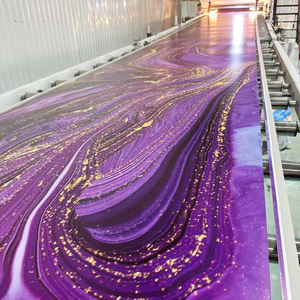 ألواح رخامية عالية اللمعان من كلوريد البولي فينيل ، لوحة حائط زخرفية مرنة 3x8 للحمام الداخلي - Product Image 2