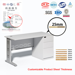 Bàn làm việc văn phòng dành cho giám đốc dòng Titan Xusheng màu trắng, dễ lắp ráp - Product Image 4