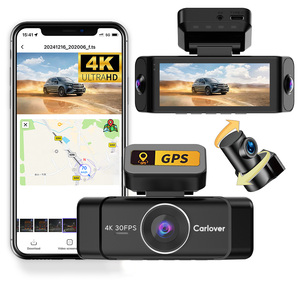 Cámara para Auto 4K con WiFi 5G, <span class=keywords><strong>4</strong></span> Lentes Ojo de Pez 360 °   Cámara para Auto con Visión Nocturna, Sensor G, IA, DVR, Caja Negra para Auto, Dashcam de Fábrica - Product Image 1