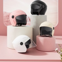 Charmant casque de moto électrique ABS 3C DOT de style simple face ouverte