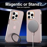 Offre spéciale fenêtre coulissante caméra 360 degrés rotatif magnétique métal anneau support coque de téléphone pour iPhone 16 Pro Max givré couverture Mobile