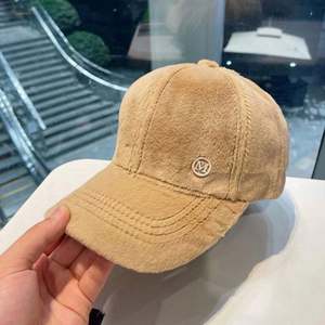 New M Letter 6-Panel Baseball Cap Warm <b>Rabbit</b> Fur Winter Hat with Silver Copper Buckle 3D Embroidery Fashion Four Seasons Common - Product Image 3